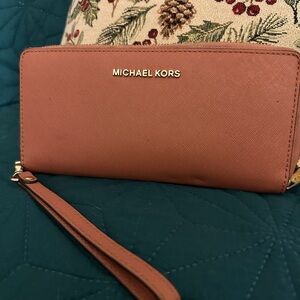 Michael Kors Rose Wristlet Wallet